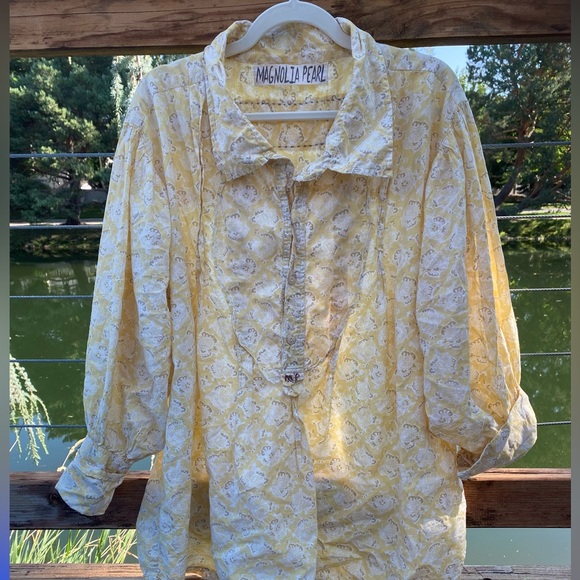 Magnolia Pearl Block Print Tora Shirt ~ NWOT - Picture 5 of 7